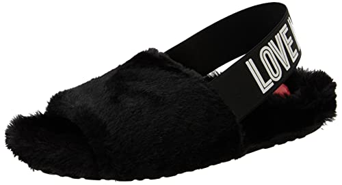 Love Moschino Damen San.lod.birki30 Peloson Sandale, Schwarz, 39 EU