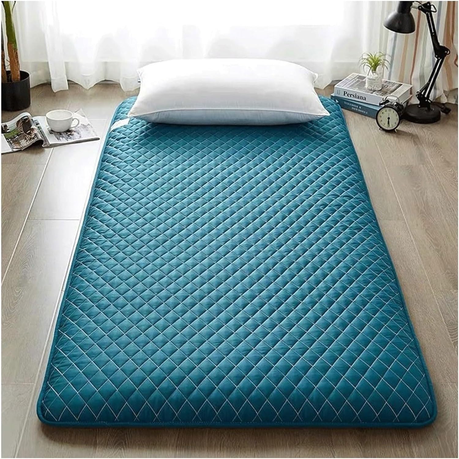 Memory-Schaum-Matratze, japanische Bodenmatratze, japanische Tatami-Futon-Matratze, aufrollbare, Faltbare Einzelmatratze, Schlafunterlage für Gästebett, Sofa, B, 90 x 200 cm