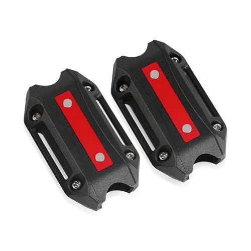 Motorrad Crashbars Motorradzubehör 25mm Sturzbügel Schutz Motor Stoßstangenschutz Stoßstangenschutz Block 25MM Externes Zubehör Motorschutz Sturzbügel(A Red)