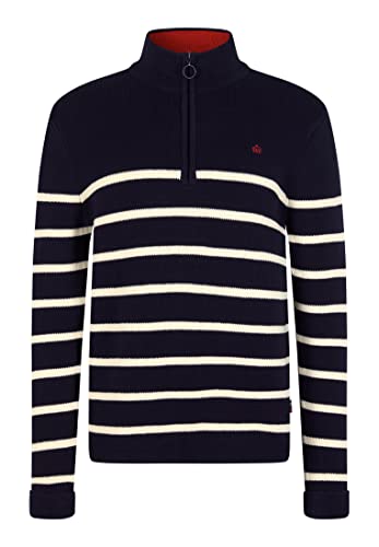 Merc of London Herren Bushell Sweater Pullover, Marineblau, X-Large