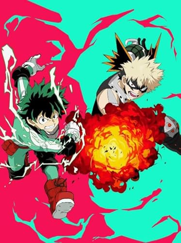 HfmQuisutron Jigsaw Puzzle 1000 Teile Midoriya Anime Poster Holz Buntes Geschicklichkeitsspiel Für Die Ganze Familie Erwachsene Yw313Az