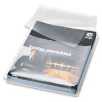 EICHNER Dehnfaltentasche transparent oben offen mit Klappe und Euro-Lochung 1 Pack = 10 St.