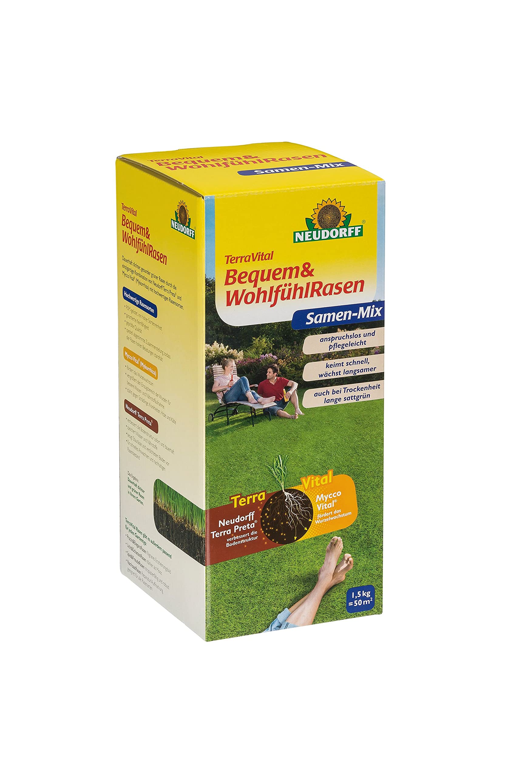 NEUDORFF - TerraVital Bequem & Wohlfühl Rasen - 1,5 kg