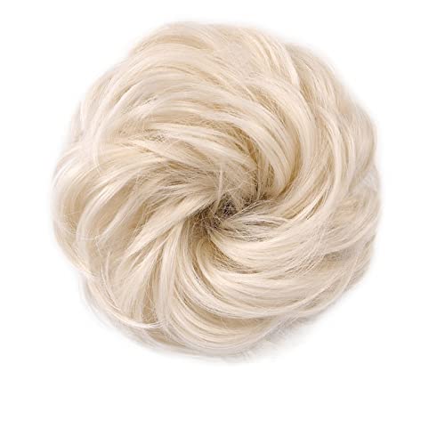 Bun Haarteile Lockiges gewelltes Haargummi-Donut-Chignon-Haarteil for Frauen, unordentlicher Dutt, Haarverlängerungen, synthetischer Haarknoten, elastisches Band, Haargummis, Hochsteckfrisur, Pferdesc