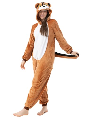 Katara 1744 (30+ Designs) Chipmunk Kostüm, Unisex Onesie/ Pyjama-Qualität für Erwachsene & Teenager