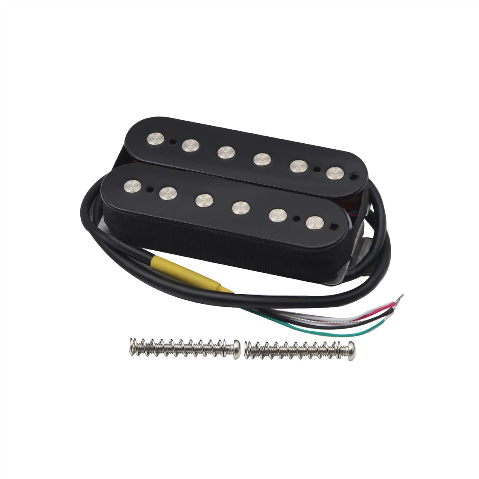 ZENGXUE Alnico 5 Bridge Guitar Humbucker Pickup Schwarz E-Gitarren-Parts 4-Drähte Humbucker Tonabnehmer Set