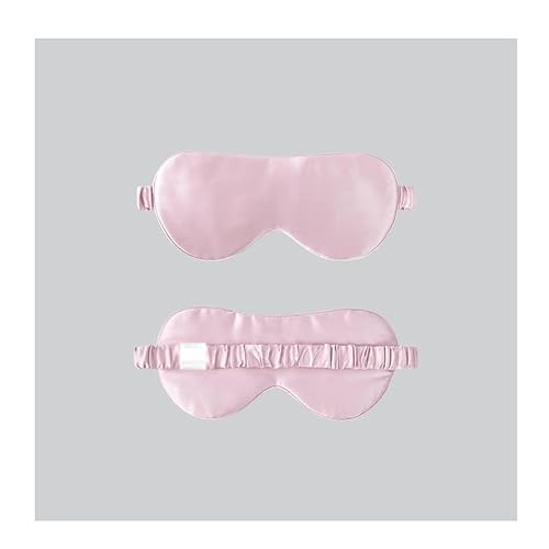 Blackout Schlafmasken, Seidenschlafmaske, Schattierung, atmungsaktive Augenkissen, Maulbeerseide(Pink)