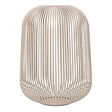 blomus Laterne Lito | Nomad | Größe L | 33L x 33B x 45H cm | Kerzenhalter Beige | Windlicht aus Edelstahl | Laterne Deko | Indoor Windlicht Groß