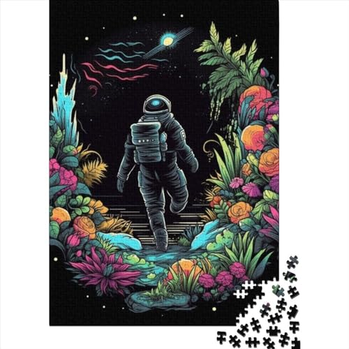 Holzpuzzle zum Thema Weltraumforschung für Erwachsene, 500-teiliges Puzzle für Erwachsene und Teenager, tolles Geschenk für die ganze Familie, 52 x 38 cm