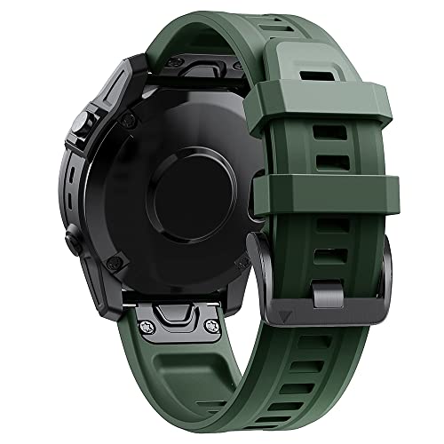 OPKDE QuickFit Uhrenarmband für Garmin Fenix 7X, 7, 6X, 6, 5X, Epix, Instinct 2, Descent MK2i, Schnellverschluss, Silikonarmband, 26 mm, 22 mm, For Tactix 7 Pro-Enduro, Achat