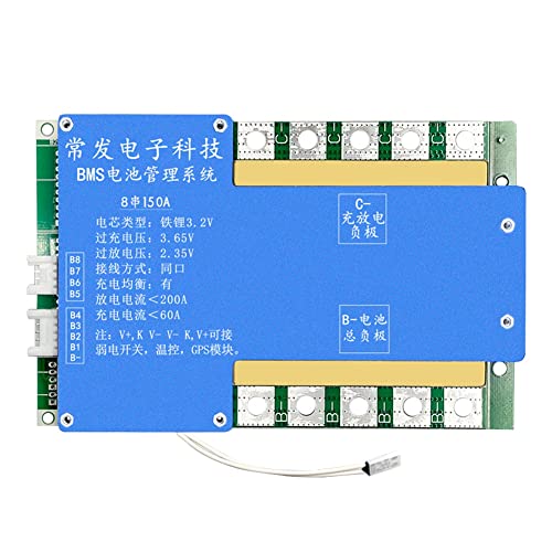 Pluuttiem 8S 24V Lithium-Eisenphosphat-Batterieschutzplatine mit Ausgleichstemperaturregelung -Schutzplatine (150A)