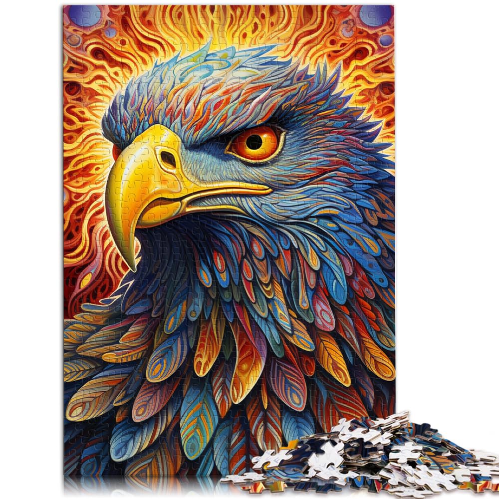 Puzzle Bunter Adler für Erwachsene 1000-teiliges Puzzle Holzpuzzle Spielzeug Puzzle Lernspiele Stressabbau Puzzle 1000 Teile (50x75cm)