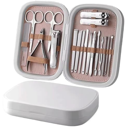 Maniküre Set Nagelknipser-Set, Nagelknipser for Herren, Haushalts-Pediküre, originelle Dekoration, Fußhautschere, Werkzeugzange Profi Nagelknipser Set(Weiß)