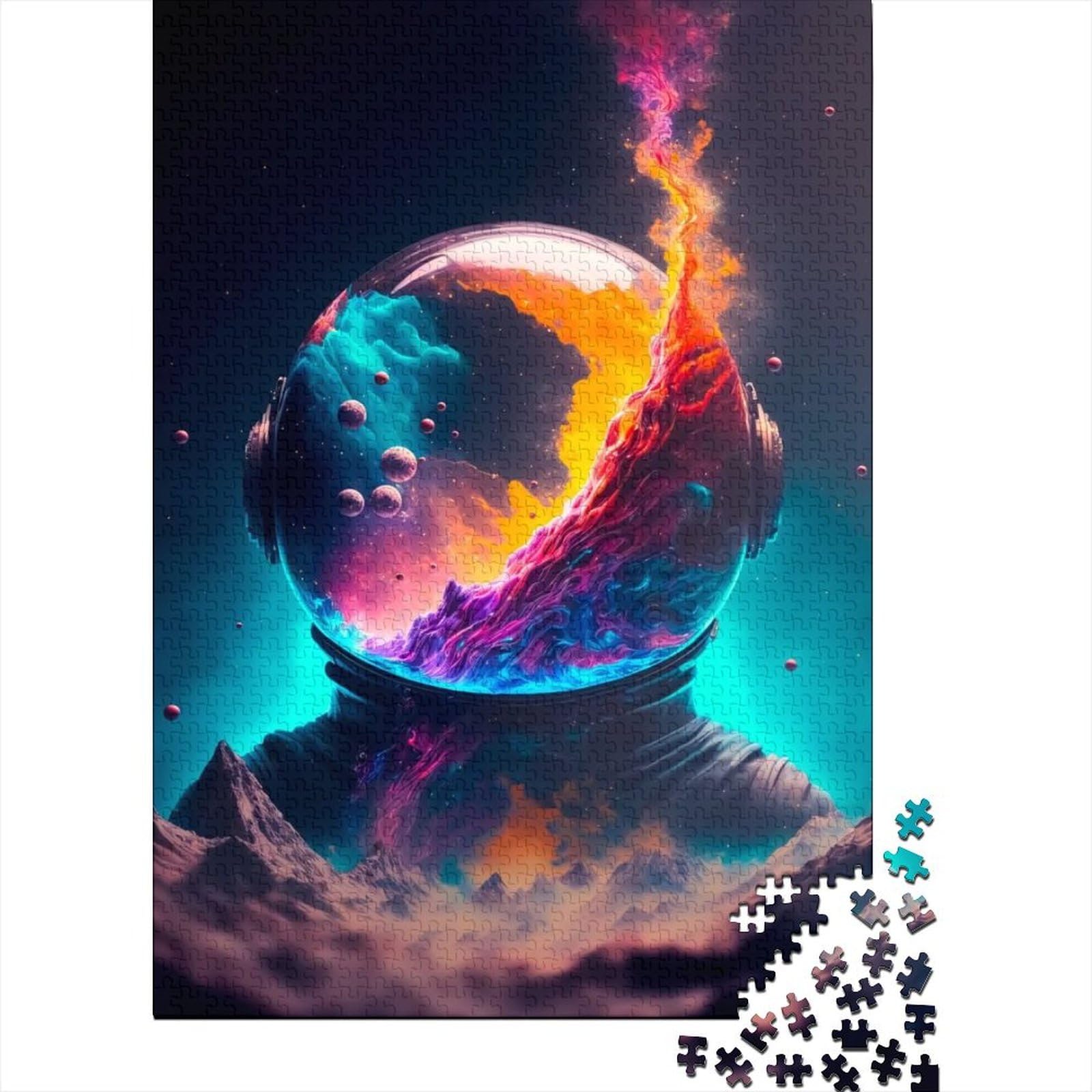 Puzzle für Erwachsene 1000 Teile „Der Astronaut“ für Erwachsene 1000 Teile Puzzle Puzzles für Erwachsene Lernspiel Herausforderungsspielzeug (Größe: 75 x 50 cm)