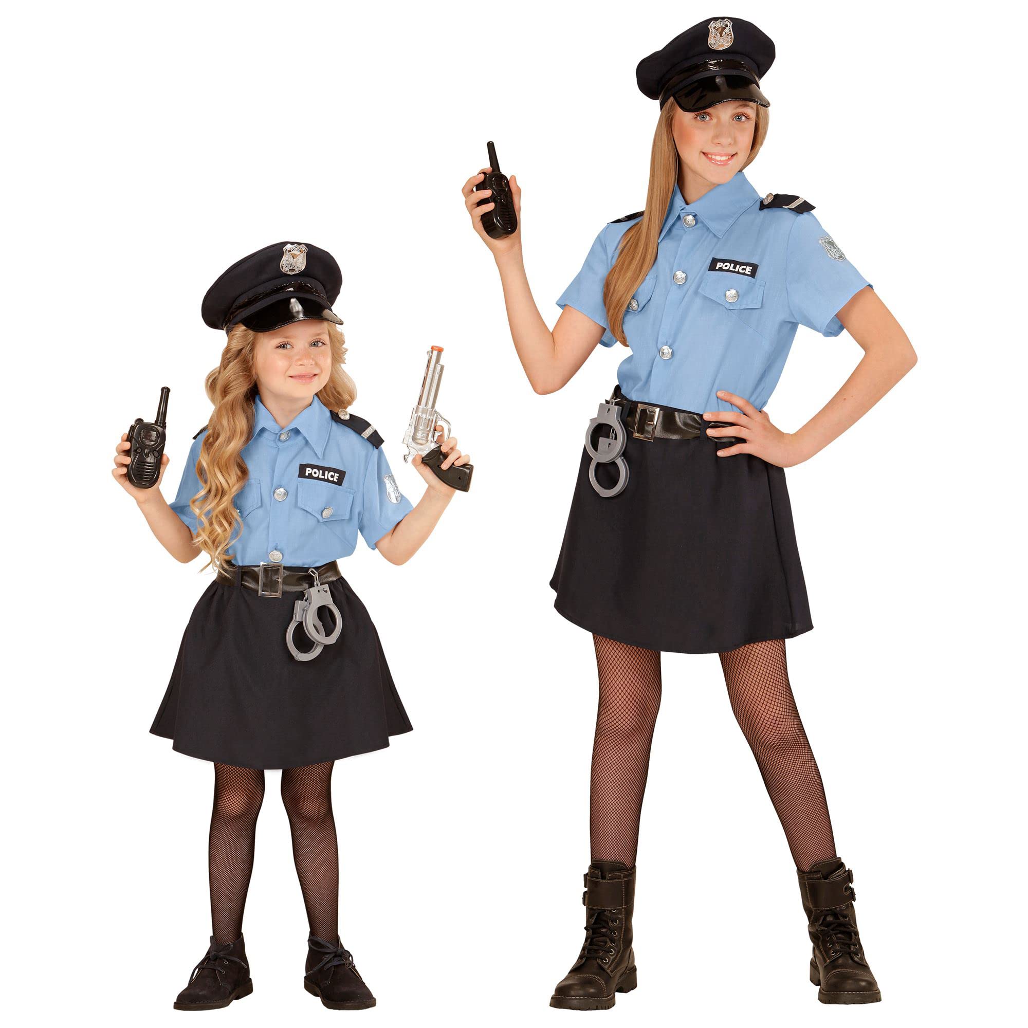 W WIDMANN MILANO Party Fashion - Kinderkostüm Polizistin, Uniform, Cop, Polizei, Faschingskostüme, Karneval