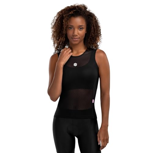 SIROKO - Ärmelloses Radsport-Baselayer für Damen Landscape - S-M - Schwarz