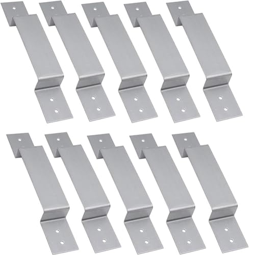 Lahdrhab Zaunplatten-Clips, Zaunpfosten-Sicherheitshalterung, Verzinkter Zaun-Clip, Zaunbrett-Befestigung für 100 Mm/4 Pfostenzaun