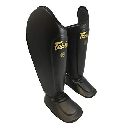 Fairtex Black Ultimate Muay Thai Schienbeinschützer - Schwarz, L