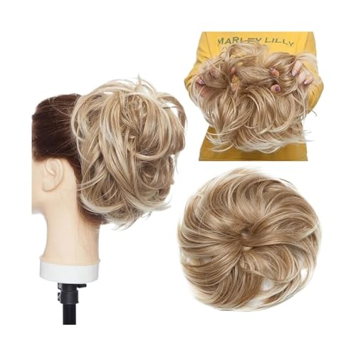 Haarteile Haarknoten Synthetischer, zerzauster Haarknoten, Chignon-Haar, elastisches Band, Messy Bun-Haarteil, kurze Pferdeschwanz-Haarverlängerung for Frauen Brötchen Haare(1837)