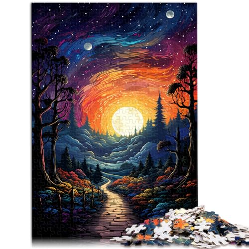 Puzzles zum Verschenken, Nachts allein spazieren gehen, Puzzles für Erwachsene, 1000 Puzzle-Spielzeug, Holzpuzzle, schwierige Puzzles, 1000 Teile (50 x 75 cm)