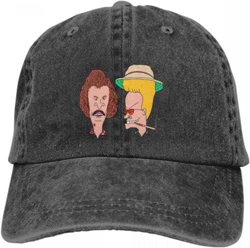 GPMZZMIX Baseballkappe Hiphop Sonnenhut Washed Herren Baseball Cap im Stil von Fear and Loathing in Las Vegas Trucker Snapback Caps Dad Hat Beavis and Butthead Lustiges Geschenk