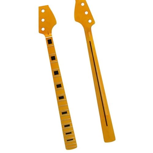 gitarrenhals 21 Bünde Ahorn E-Bass Hals 4 Saiten Ahorn Griffbrett Glänzende Farbe Gitarre Zubehör Teile (Color : 20frets)