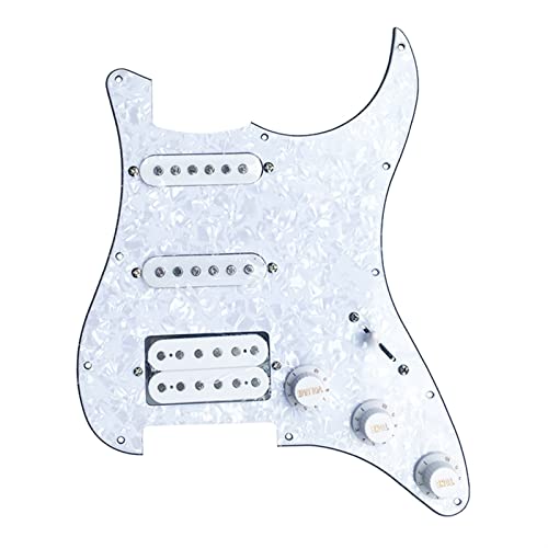 Geladenes Gitarren-Pickguard E-Gitarren-Pickup-Montageschaltung Ssh Schutzplatte Voller Set Geeignet Für SQ/St. (Color : 4)