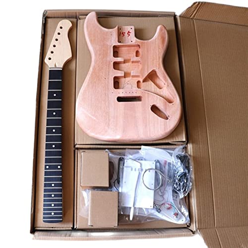 Gitarrenkörper E-Gitarre-Körper- U. Hals-Kit Ahorn-Hals 22 Bünde Weißer Pickgelde DIY. Gitarrenteile Gitarrenkörper