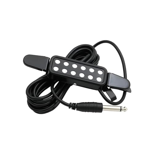 12-loch Gitarre Pickup Magnetische Wandler Akustische Klassische Gitarre Schall Loch Pickup Mit Kabel Gitarre Teile Zubehör