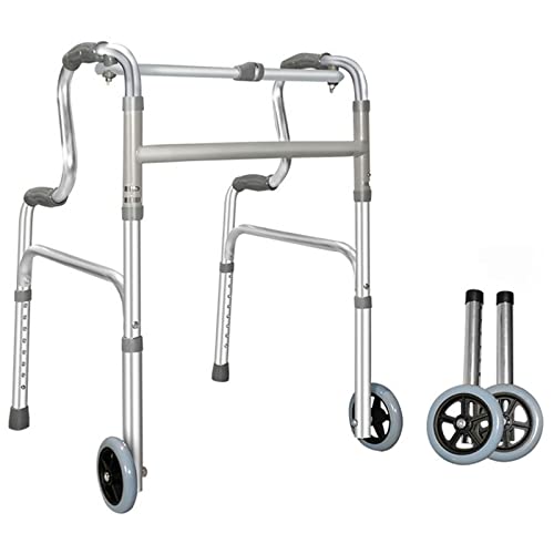 Faltbarer Standard-Walker,leichte Ergonomische Griffe,einstellbar,faltbar,kompaktes Faltbares Design Für Senioren 4,7 Ft-6 Ft,bis Zu 335 Lbs