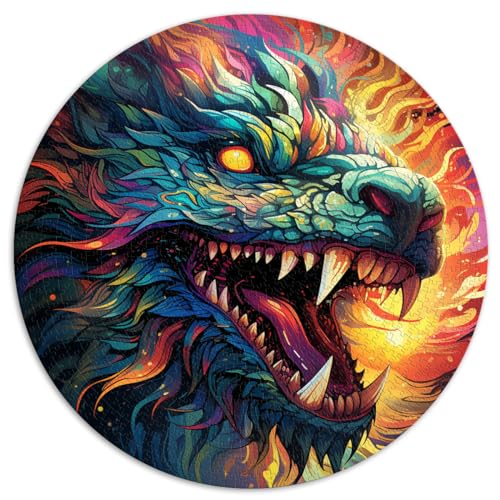 Puzzles für Drachen, bunt, 1000 Teile, Puzzle für Erwachsene, 26,5 x 26,5 Zoll, lustige Familienpuzzles für Spaß bei Aktivitäten zu Hause, Geburtstagsgeschenk, Reisegeschenk,