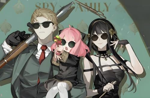 HfmQuisutron Jigsaw Puzzle 1000 Teile Anime Spy×Family Poster Buntes Geschicklichkeitsspiel Für Die Ganze Familie Erwachsene Zw419Qv