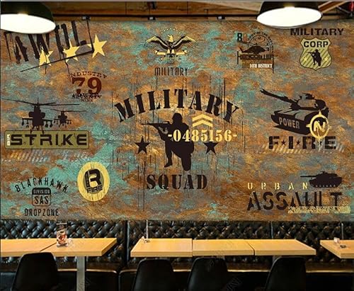 tyujlkjddlf Tapete Wandbild 3D Benutzerdefinierte Militärische Hintergrundwand-450Cmx300Cm