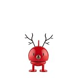 Hoptimist - Skandinavisches Design - Weihnachtsfigur - Small Reindeer Bumble - Rot - Höhe: 9 cm - Geschenkidee