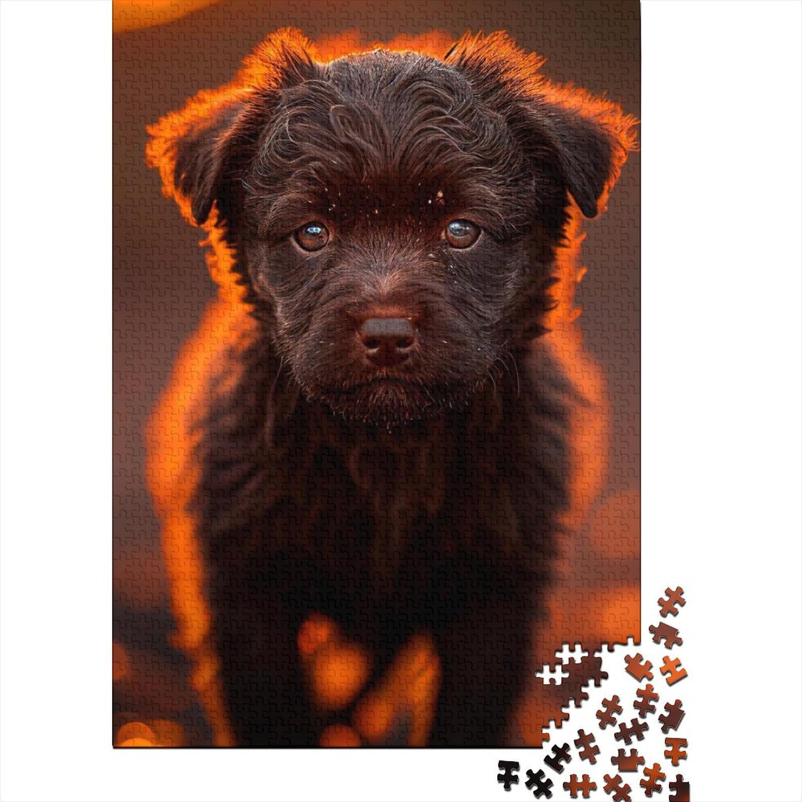 Kunstpuzzle für Erwachsene 1000 Teile Wildhund-Puzzles für Erwachsene Teenager, interessante Puzzles zur Stressreduzierung, 75x50cm