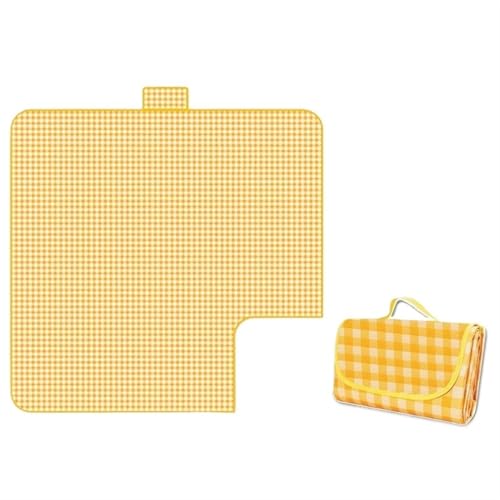 MOHUIED Tragbare Campingmatte, große Decke, wasserdicht, feuchtigkeitsbeständig, dicke Tragetasche, Picknickmatte, Wanderstrand, Reisen, Outdoor-Aktivitäten Stranddecke Sandfrei(Yellow,1mx1.5m)