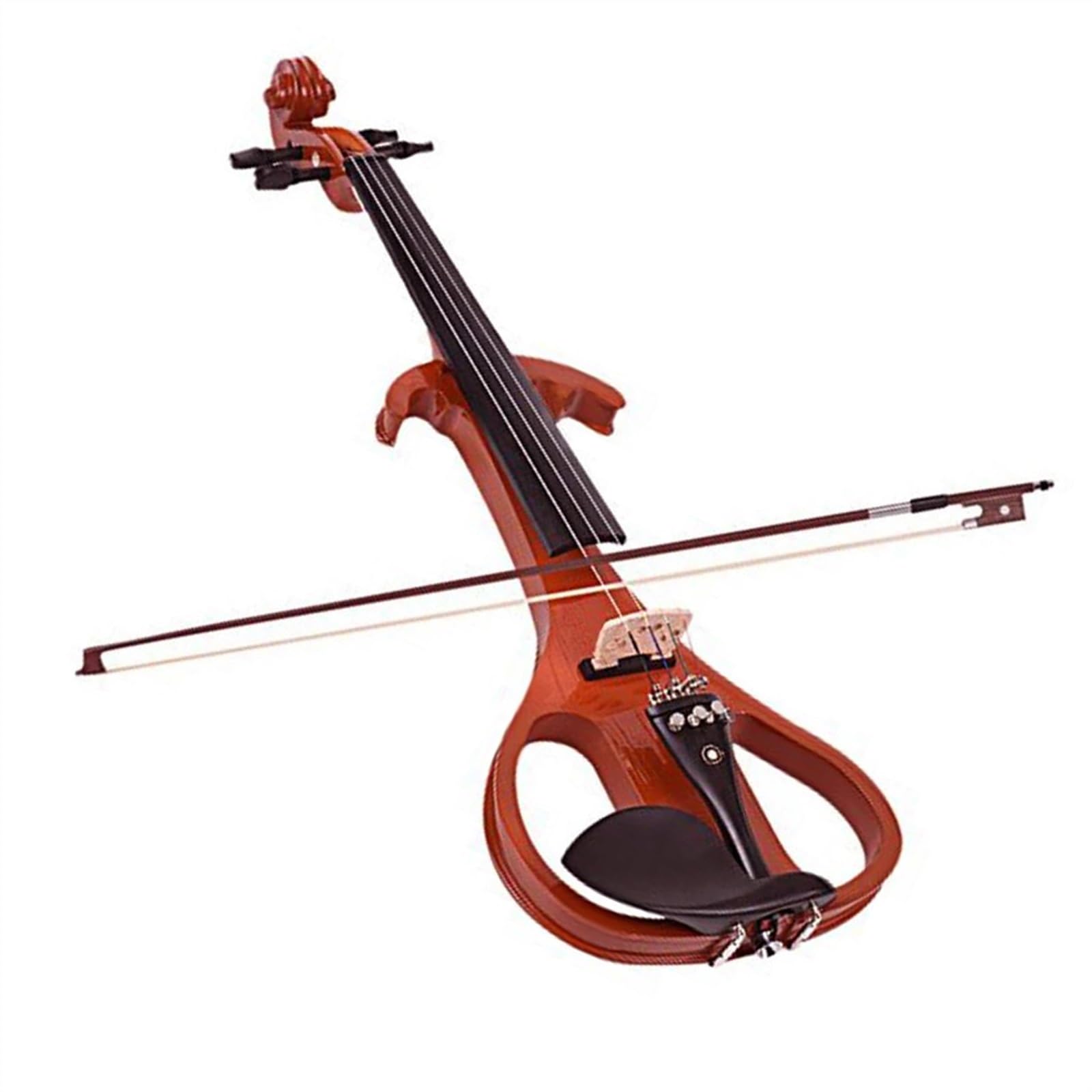 Standard Violine 4/4 Silent Violin Violine Brasilholz Bogen Saitenanschlusskabel Steg Tragetasche Rot