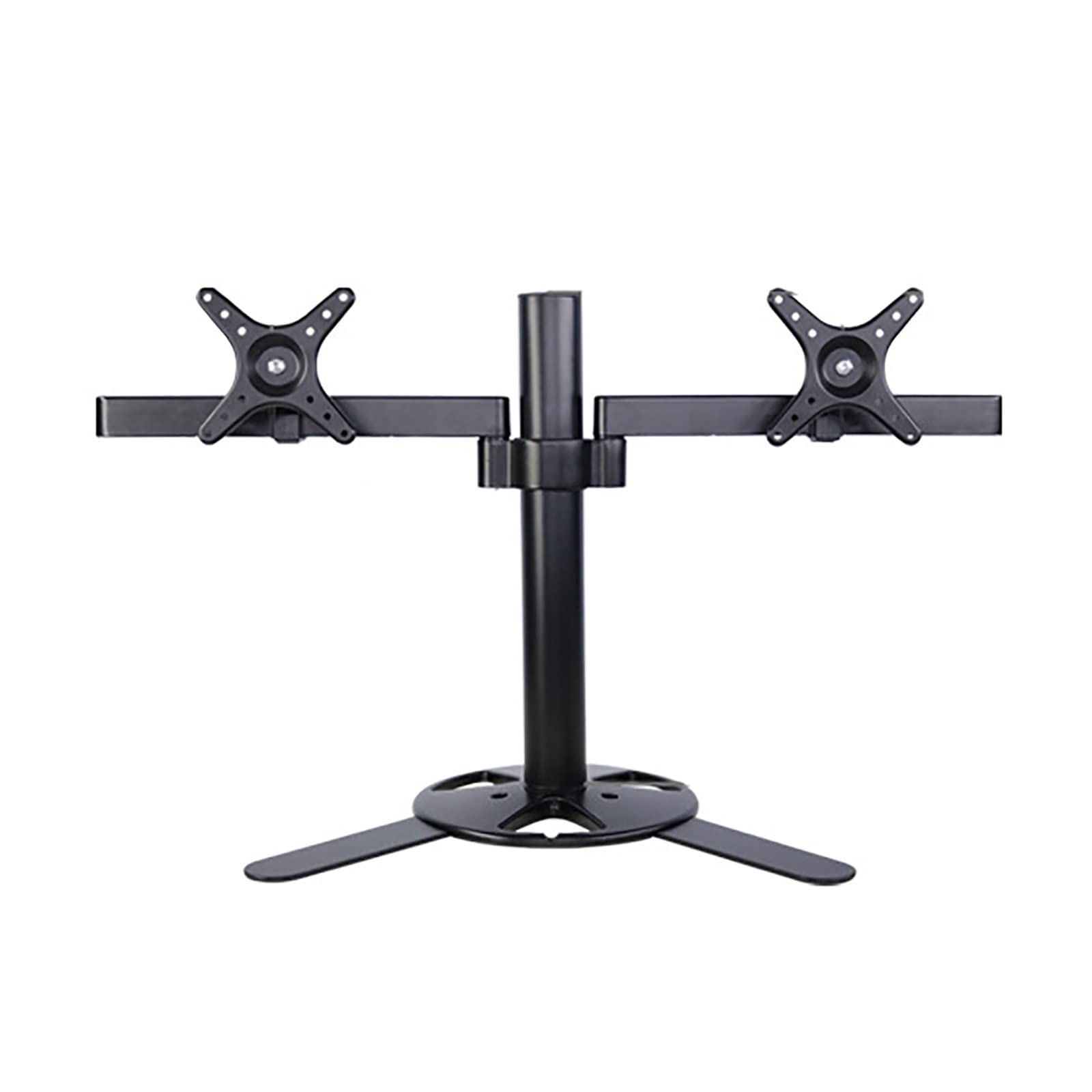 Universal TV Stand TV Wandhalterung Dual Screen Tischplatte TV Ständer Neigbar Schwenkbar TV Ständer Halterung mit U-förmigem Metallsockel, Tisch-TV-Basis Passend für 17-27 Zoll LED-Bildschirm Display