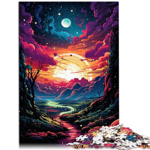 Puzzles für Fantasy-Planetenlandschaften, Puzzles 1000 Teile, Holzpuzzles, Spielzeugpuzzles, Lernspiele, Stressabbau-Puzzles 1000 Teile (50 x 75 cm)