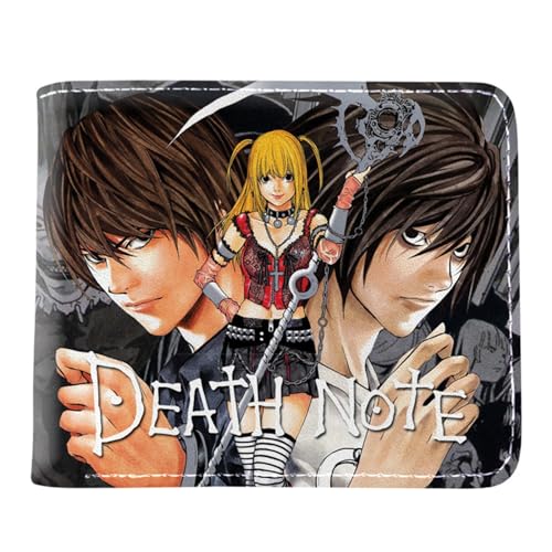 RYNDEX Death No. te Portemonnaie Jungen Teenager, Cartoons Muster Kleine Geldbörse, Kunstleder Kreditkartenhalter Brieftasche, Geschenk für Kinder & Teenager(Color:Multicolor 11)