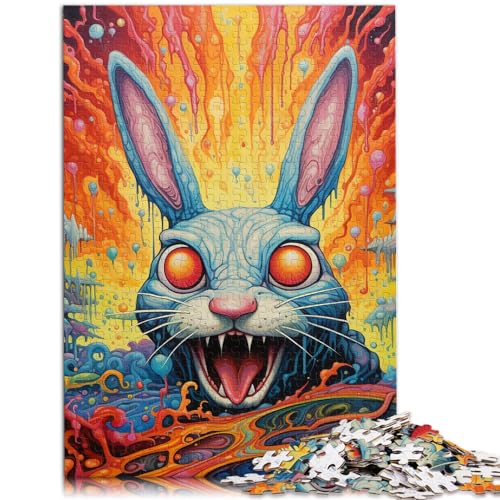 Puzzles Geschenke Spielzeug Kunst Kaninchen für Erwachsene 1000 Teile Puzzle Holzpuzzle Familienspiel Stressabbau Schwieriges Herausforderungspuzzle 1000 Teile (50x75cm)