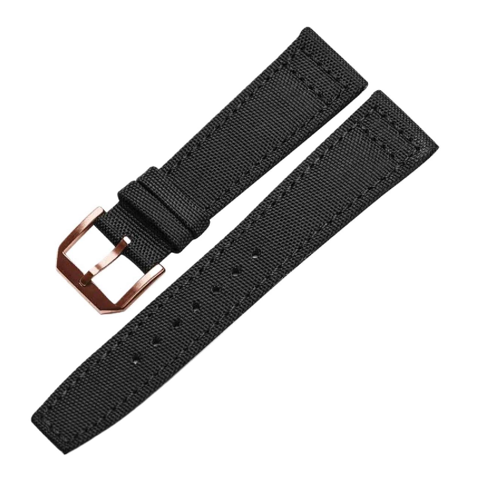 SpaRcz 20-22mm Uhrenarmband Nylon Canvas Uhrenzubehör für Herrenarmband, Farbe 6, 21mm