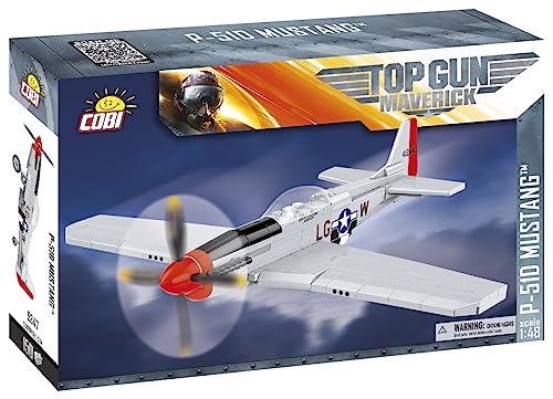 COBI Top Gun Maverick 5847 - P-51D Mustang, Film-Flugzeug, 150 Klemmbausteine, Bausatz