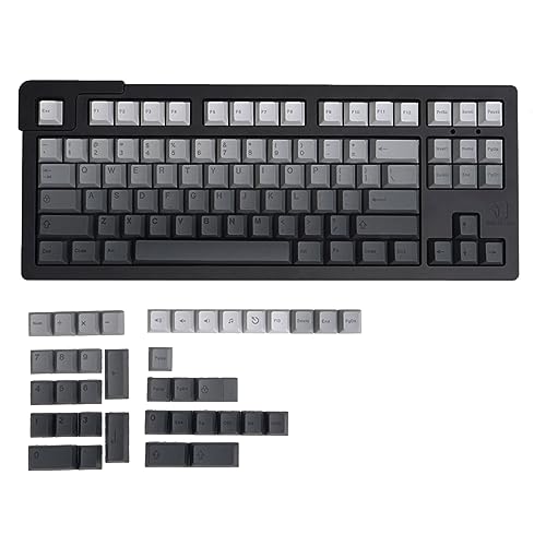 Graue Tastenkappen für Thermo-Sublimation, mechanische Tastatur, CherryProfile, dicke PBT-Tastenkappen für 125 Tasten, hermische Sublimation, mechanische Tastatur-Tastenkappen, CherryProfile, dicke