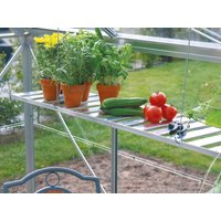 Vitavia abklappbares alu-pflanzregal für gewächshäuser, aluminium eloxiert, 120 x 29 cm