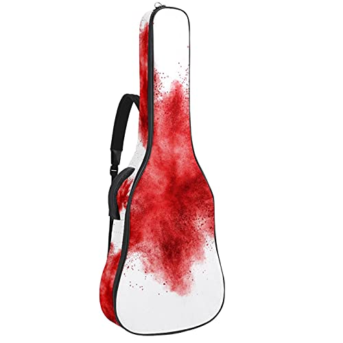 Gitarrentasche Schutz- und Transporttasche für akustische und klassische Gitarren wasserfest und gepolstert rot 108.9x42.9x11.9 cm