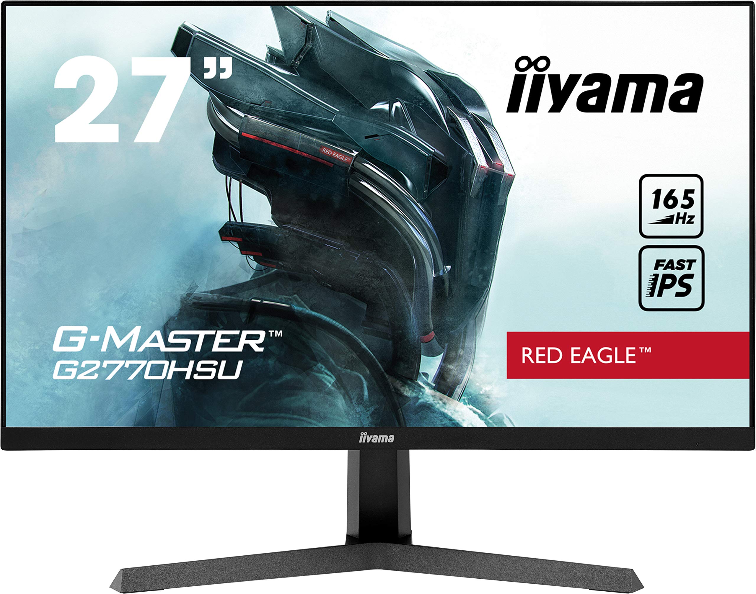 iiyama G-Master Red Eagle G2770HSU-B1 68,6 cm 27" Fast IPS LED Gaming Monitor Full-HD HDMI DP USB2.0 0,8ms 165Hz FreeSync-Premium schwarz