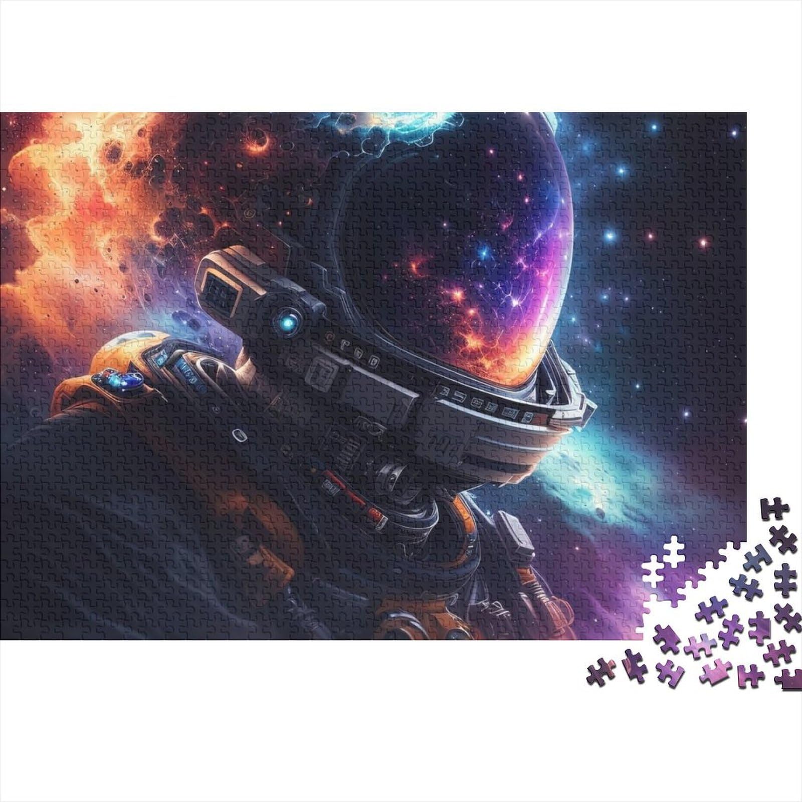 1000 Teile für Erwachsene, schwierige Puzzles, Weltraum-Astronauten-Holzpuzzles für Teenager, Geschenke, Spielspielzeug für Erwachsene, Familienpuzzles, Geschenk (Größe 75x50cm)