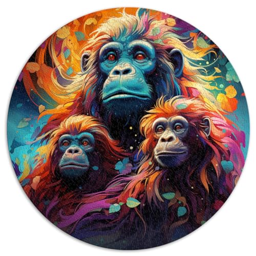 Puzzlespiel Orang-Utan-Familie 1000 großes Puzzleteile für Erwachsene 67,5 x 67,5 cm Lernpuzzle Wanddekoration Einzigartige Geburtstags