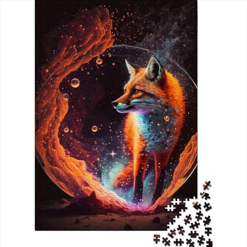 Mythische Füchse Holzpuzzle Puzzles für Erwachsene Teenager Puzzles für Erwachsene 1000 Teile Spielspielzeug für Erwachsene Familienpuzzles Geschenk (Größe: 75 x 50 cm)